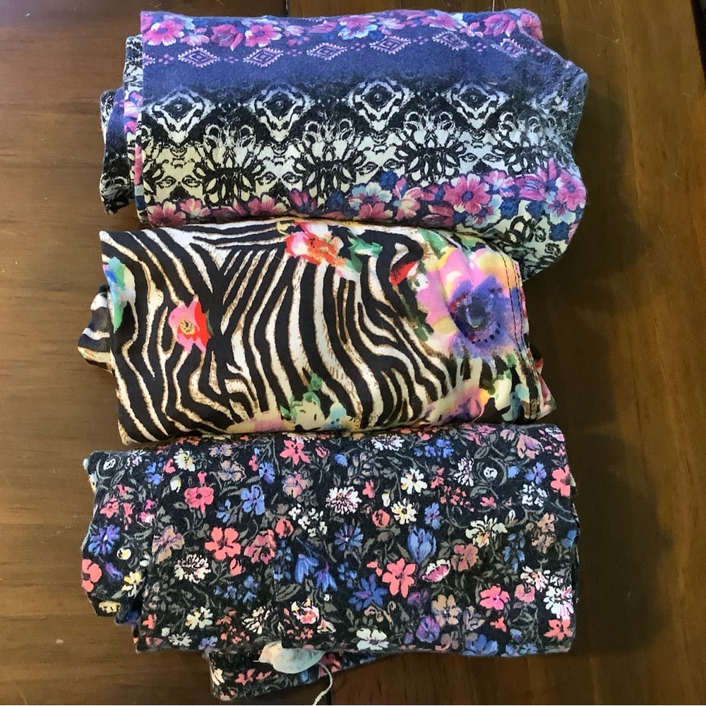 Floral and Zebra Print Womens Leggings
